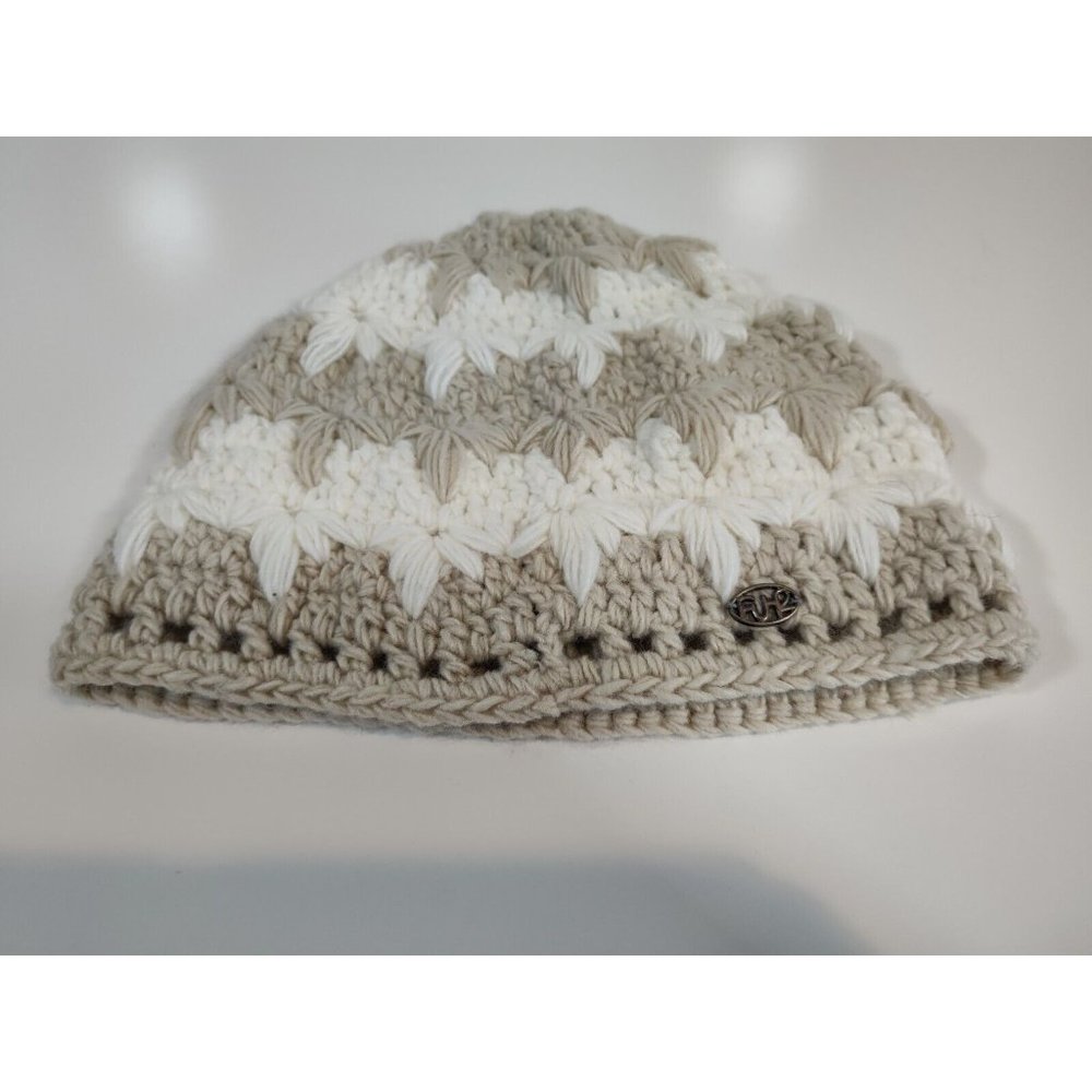 Turtle Fur Headwear Adult Knit Crochet White Cream Beanie Hat Cap Winter